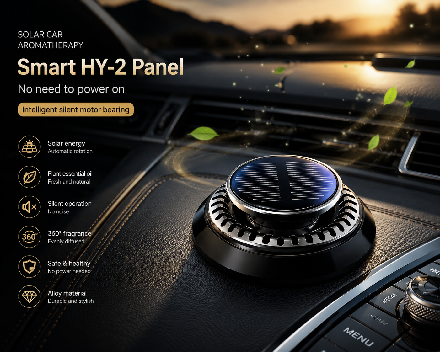 Solar Rotating Car Air Freshener