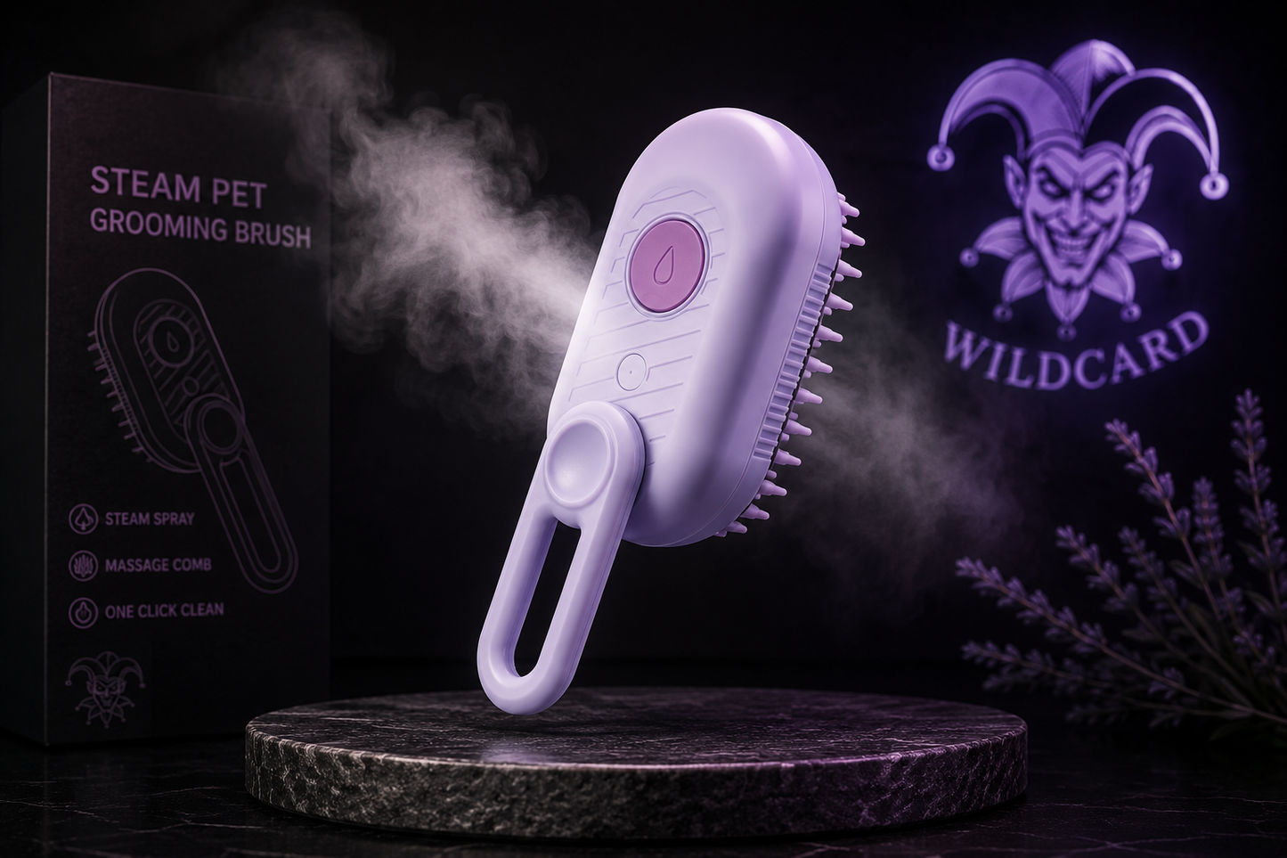 Steam Pet Grooming Brush
