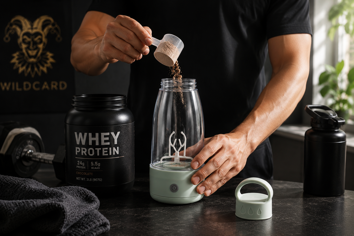 Electric Protein Shaker Bottle